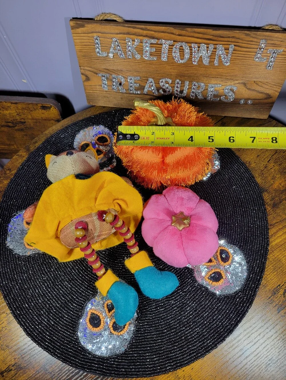 Target Bullseye playground burlap fox & Plush Pumpkins - Home Accents